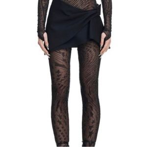 Mugler for HM rhinestones embellished tights with signature Star detail
